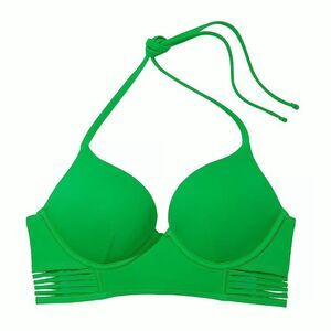 Victoria’s Secret Swim Bombshell Push-Up Longline Bikini Top Island Jade 32D